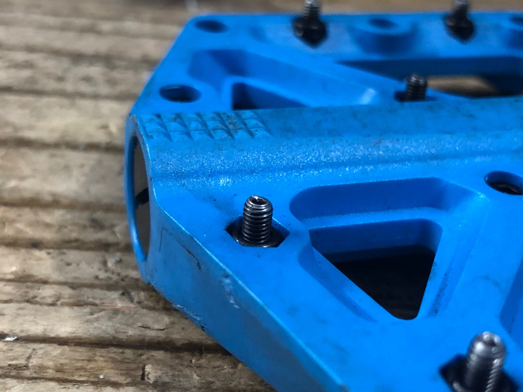 JU449 クランクブラザース CRANK BROTHERS スタンプ STAMP1 フラットペダル 青