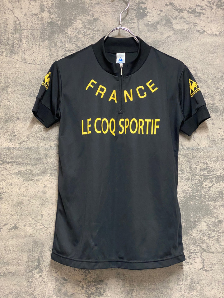 JP365 ルコックスポルティフ le coq sportif 半袖 サイクルジャージ 黒 S