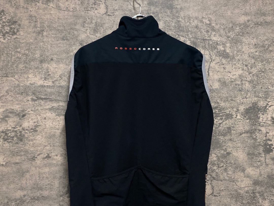 JW513 カステリ CASTELLI ロッソコルサ ROSSO CORSA perfetto ジレ サイクルベスト 黒 XL GORE-TEX INFINIUM