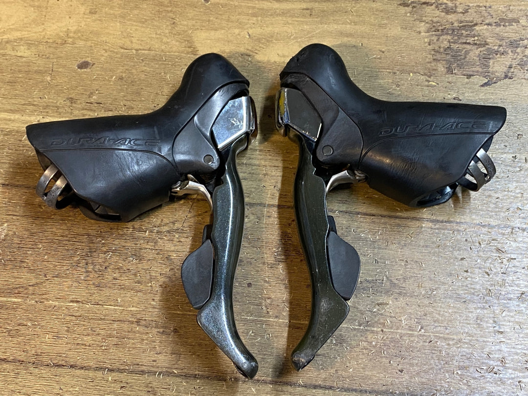 JT227 シマノ SHIMANO デュラエース DURA-ACE ST-7900 STIレバー 2x10s 空打ち ブラケットカバー破れあり ※ジャンク