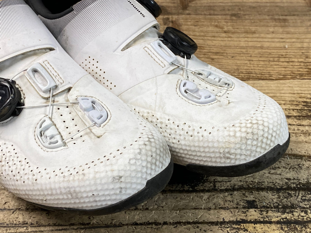 JW568 シマノ SHIMANO PC7 SHRC702M WIDE ビンディングシューズ 3穴 BOA 白 EU40.5