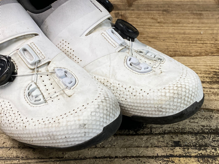 JW568 シマノ SHIMANO PC7 SHRC702M WIDE ビンディングシューズ 3穴 BOA 白 EU40.5