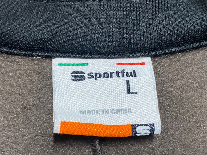 JZ007 スポーツフル sportful 長袖 サイクルジャージ 黒 茶 L 裏起毛