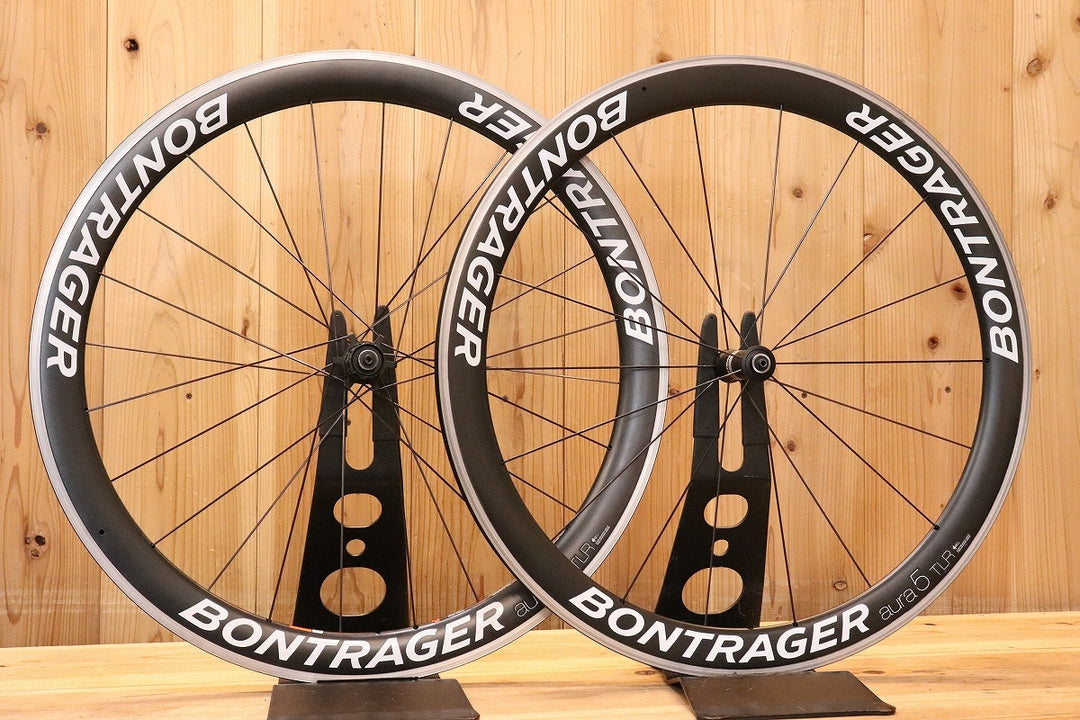 ボントレガー BONTRAGER オーラ AURA 5 TLR アルミ カーボン チューブレスレディ ホイールセット シマノ 11S/12S 【芦屋店】