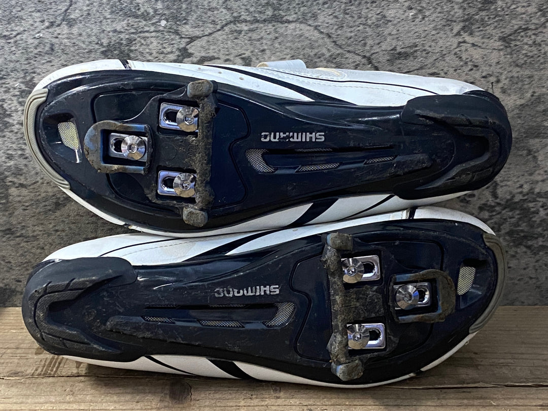 KE116 シマノ SHIMANO SH-R078 ビンディングシューズ 白 EU44 汚れあり