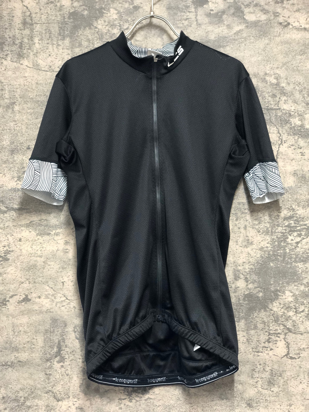 KK796 ルコックスポルティフ le coq sportif 半袖 サイクルジャージ 黒 O