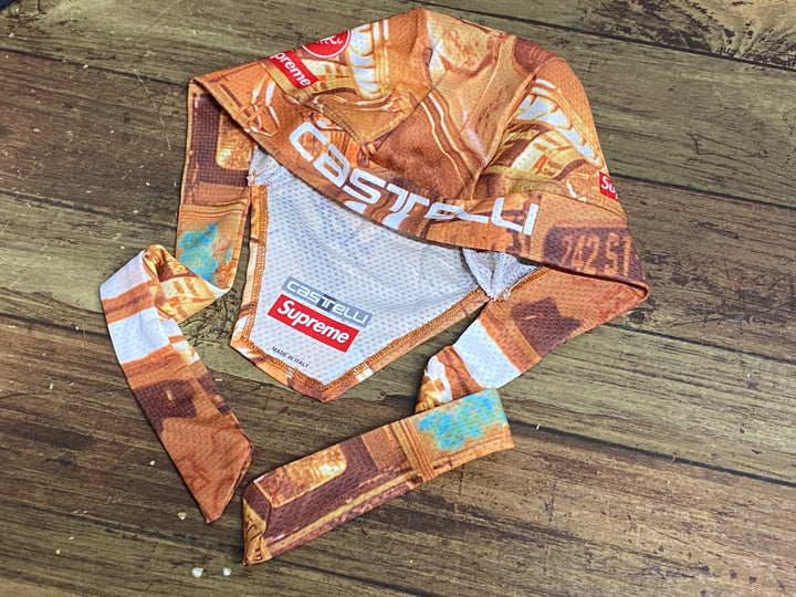 KA407 カステリ CASTELLI Supreme SUBWAY 半袖 サイクルジャージ M スカルキャップ セット