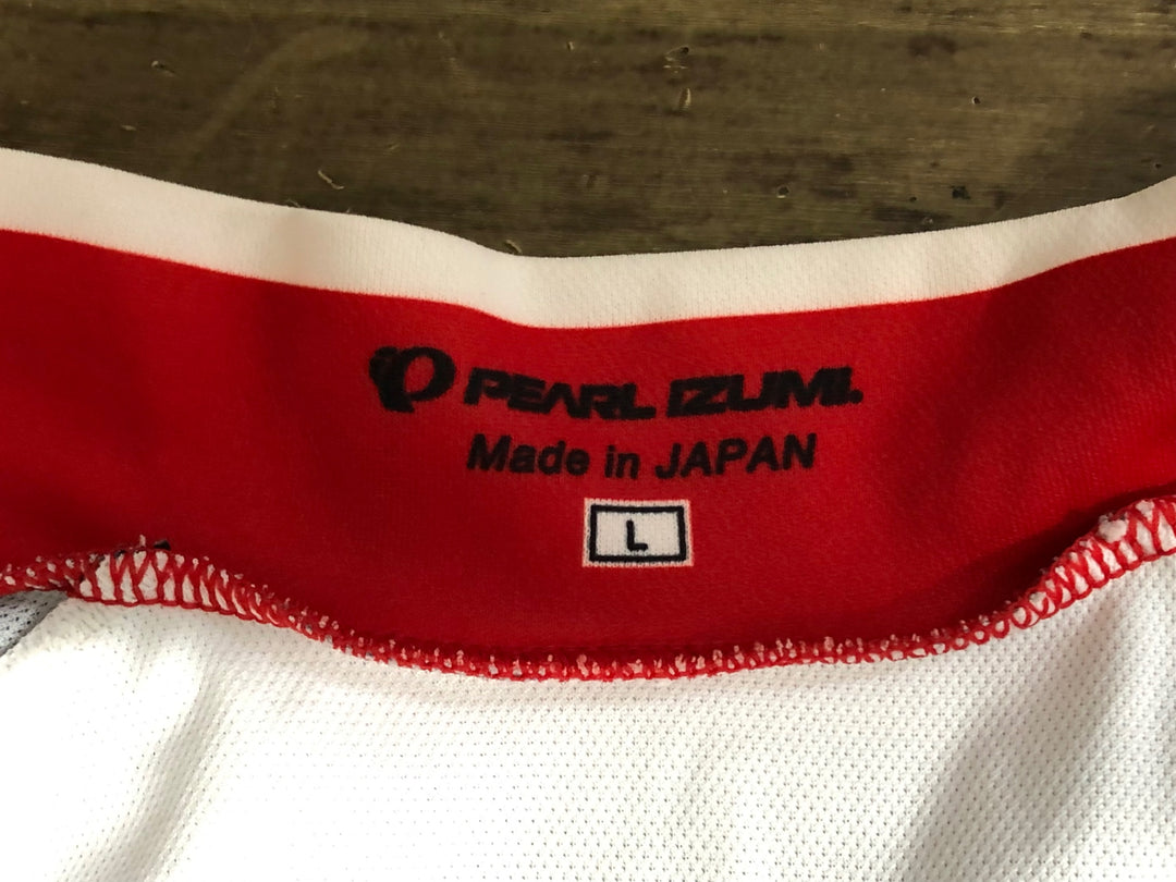 KE192 パールイズミ PEARL iZUMi 半袖 サイクルジャージ 白黒 L SUBARU