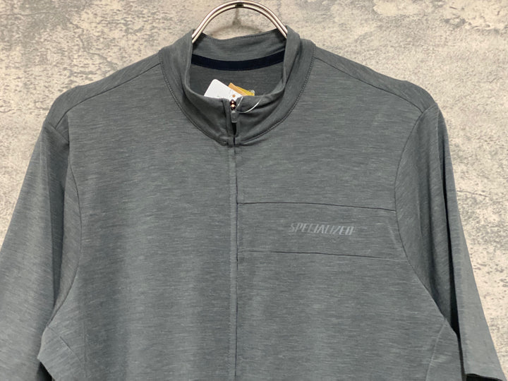 JV691 スペシャライズド SPECIALIZED RBX MERINO JERSEY SS 半袖 サイクルジャージ グレー S