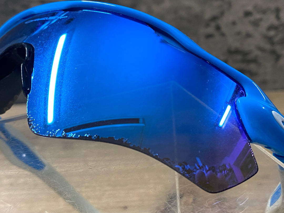 KK073 オークリー OAKLEY RADAR EV サングラス アイウェア 水色 ※レンズ劣化,使用感