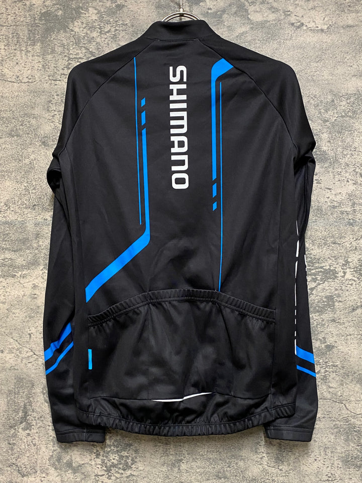 JP693 シマノ SHIMANO 長袖 サイクルジャージ 黒 M 裏起毛