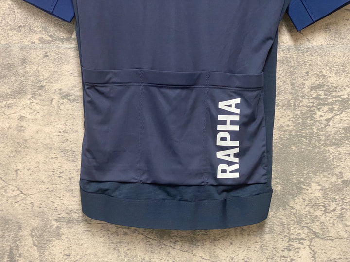 KD906 ラファ Rapha PRO TEAM TRAINING JERSEY 半袖 サイクルジャージ 紺 XS