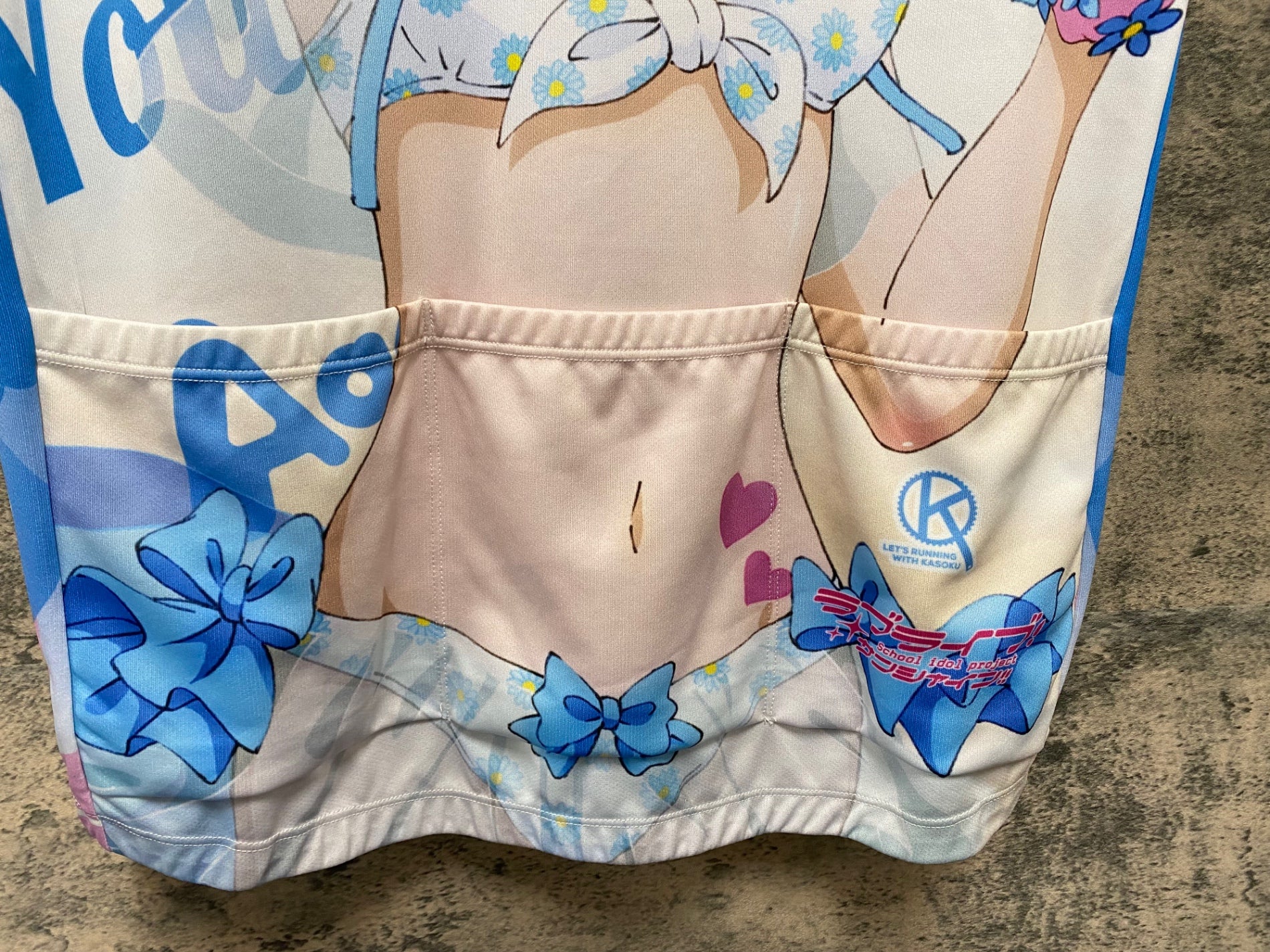 KA077 アウローラ AURORA 半袖 サイクルジャージ 青 XL ラブライブ