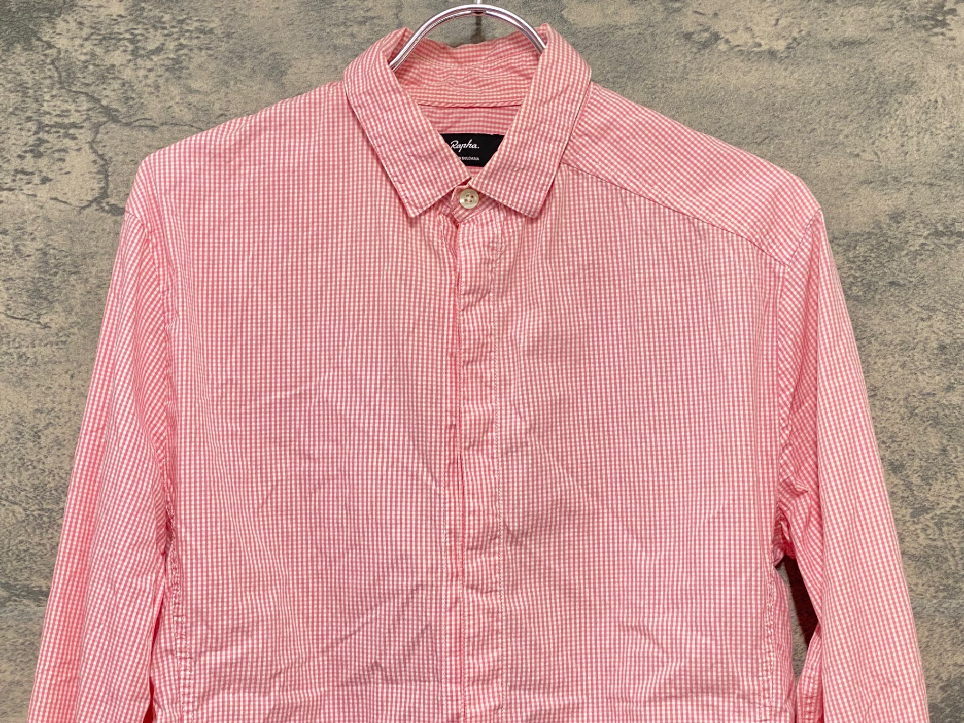 KI178 ラファ Rapha GINGHAM LONG SLEEVE SHIRT 長袖 シャツ ピンク
