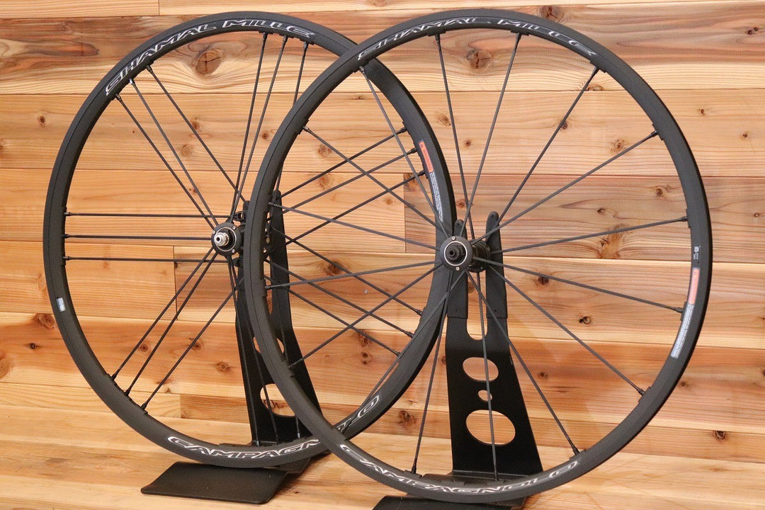 美品！ カンパニョーロ CAMPAGNOLO シャマル ミレ SHAMAL MILLE シマノ 11S/12S 17C アルミ クリンチャー ホイールセット 【広島店】