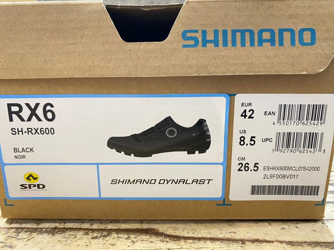 KJ681 シマノ SHIMANO RX6 SH-RX600M ビンディングシューズ 黒 EU42 2穴