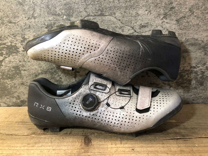 JP754 シマノ SHIMANO RX8 SHRX801M ビンディングシューズ 黒グレー EU42 SPD