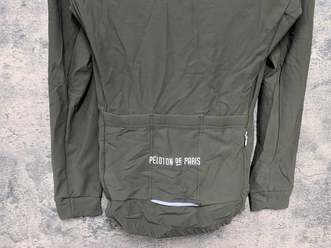 JW780 プロトンドパリ PELOTON DE PARIS Domestique Long Sleeve Jersey 長袖 サイクルジャージ オリーブ XS 裏起毛