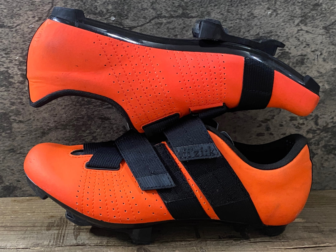 KJ156 フィジーク fizik TEMPO R5 POWERSTRAP SHOES ビンディングシューズ オレンジ EU42 3穴