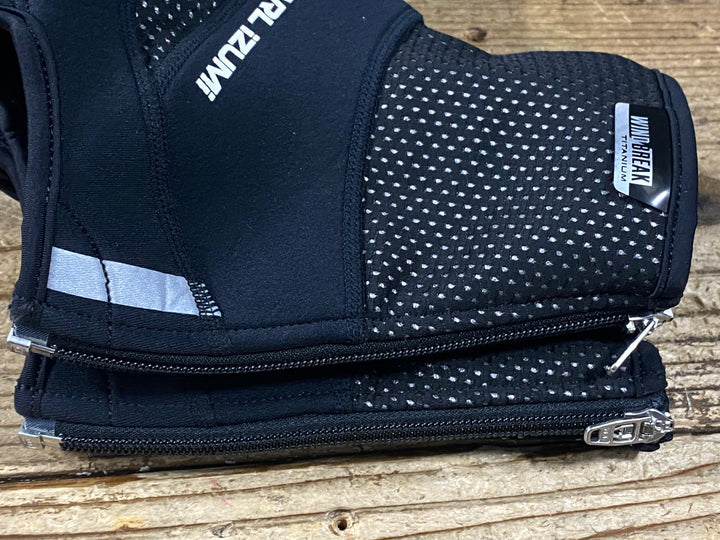 KN165 パールイズミ PEARL iZUMi シューズカバー 黒 L 裏起毛 WINDBREAK TITANIUM