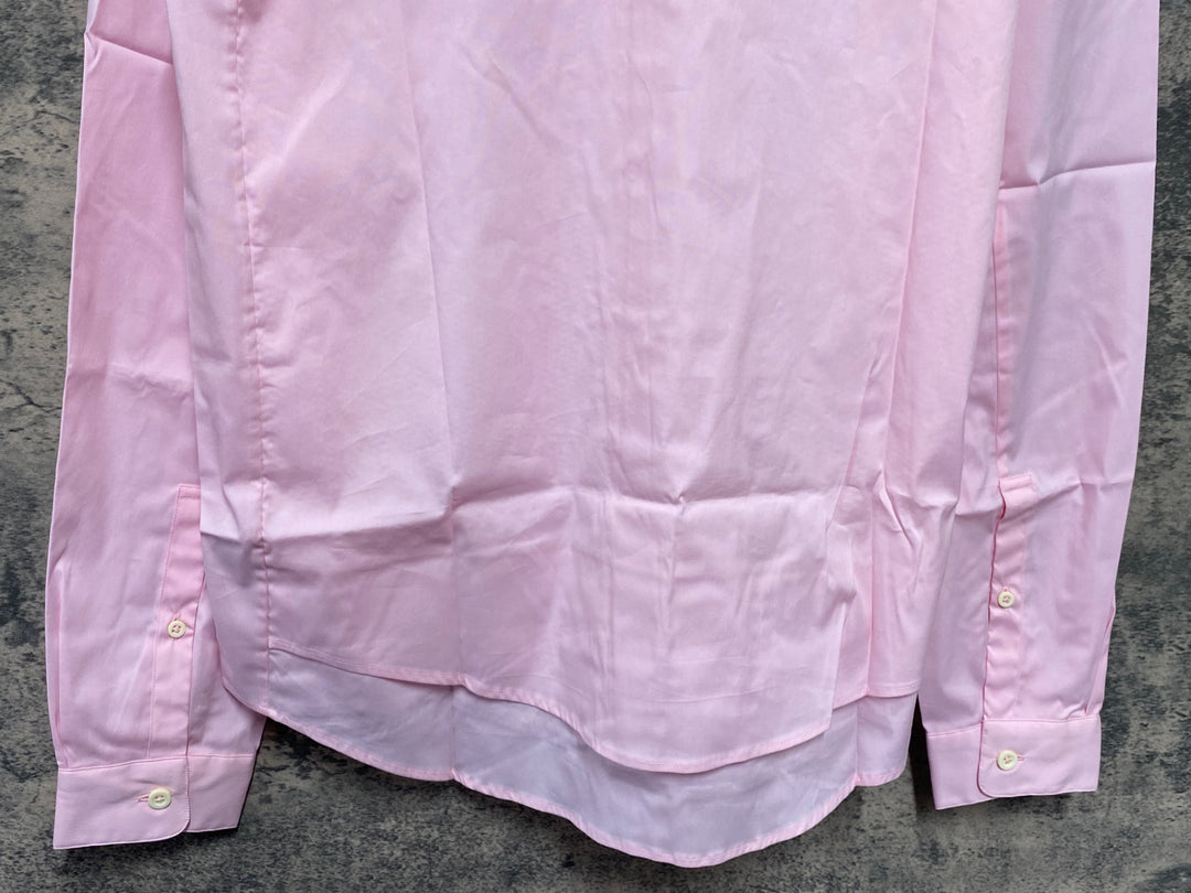 KD499 ラファ Rapha POPLIN SHIRT 長袖 シャツ ピンク M ※シミ