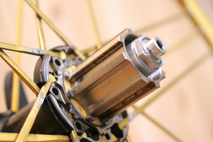 カンパニョーロ CAMPAGNOLO シャマル ウルトラ SHAMAL ULTRA GOLD ホイールセット アルミ クリンチャー カンパ12/11S 15C 【芦屋店】