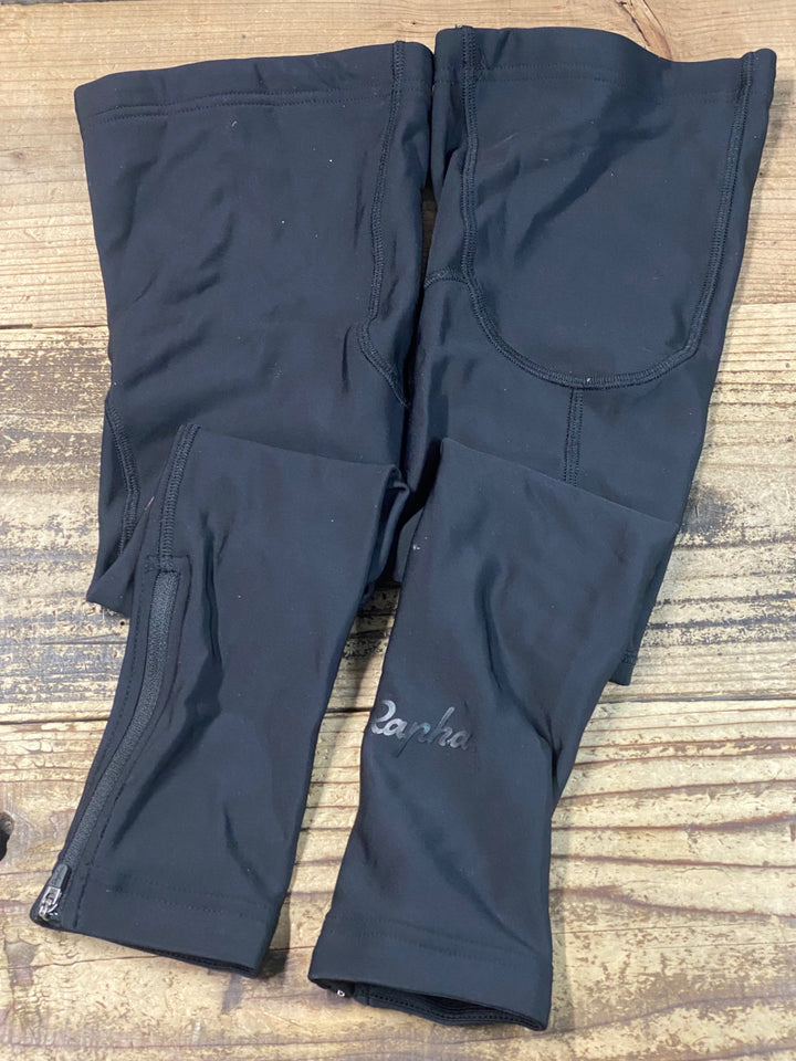 JS849 ラファ Rapha レッグウォーマー 黒 L 裏起毛