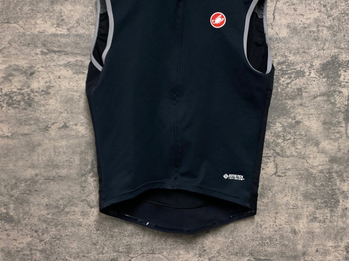 JW513 カステリ CASTELLI ロッソコルサ ROSSO CORSA perfetto ジレ サイクルベスト 黒 XL GORE-TEX INFINIUM