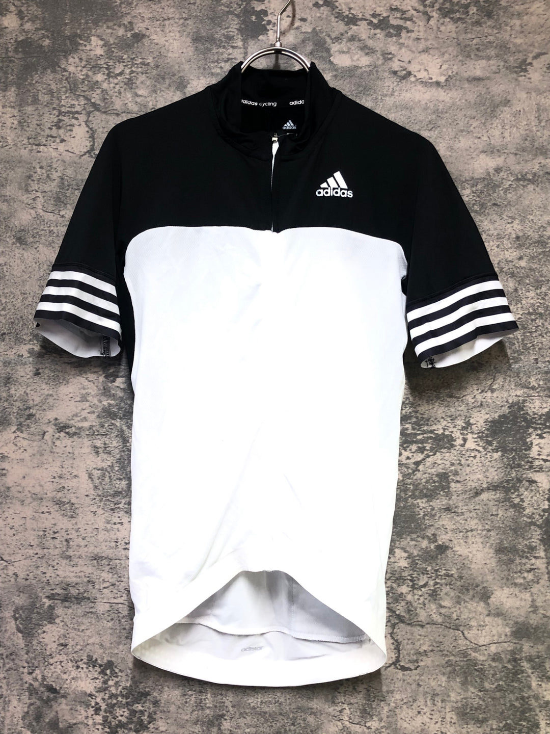 KL252 アディダス adidas 半袖 サイクルジャージ 黒 色 O ※汚れ