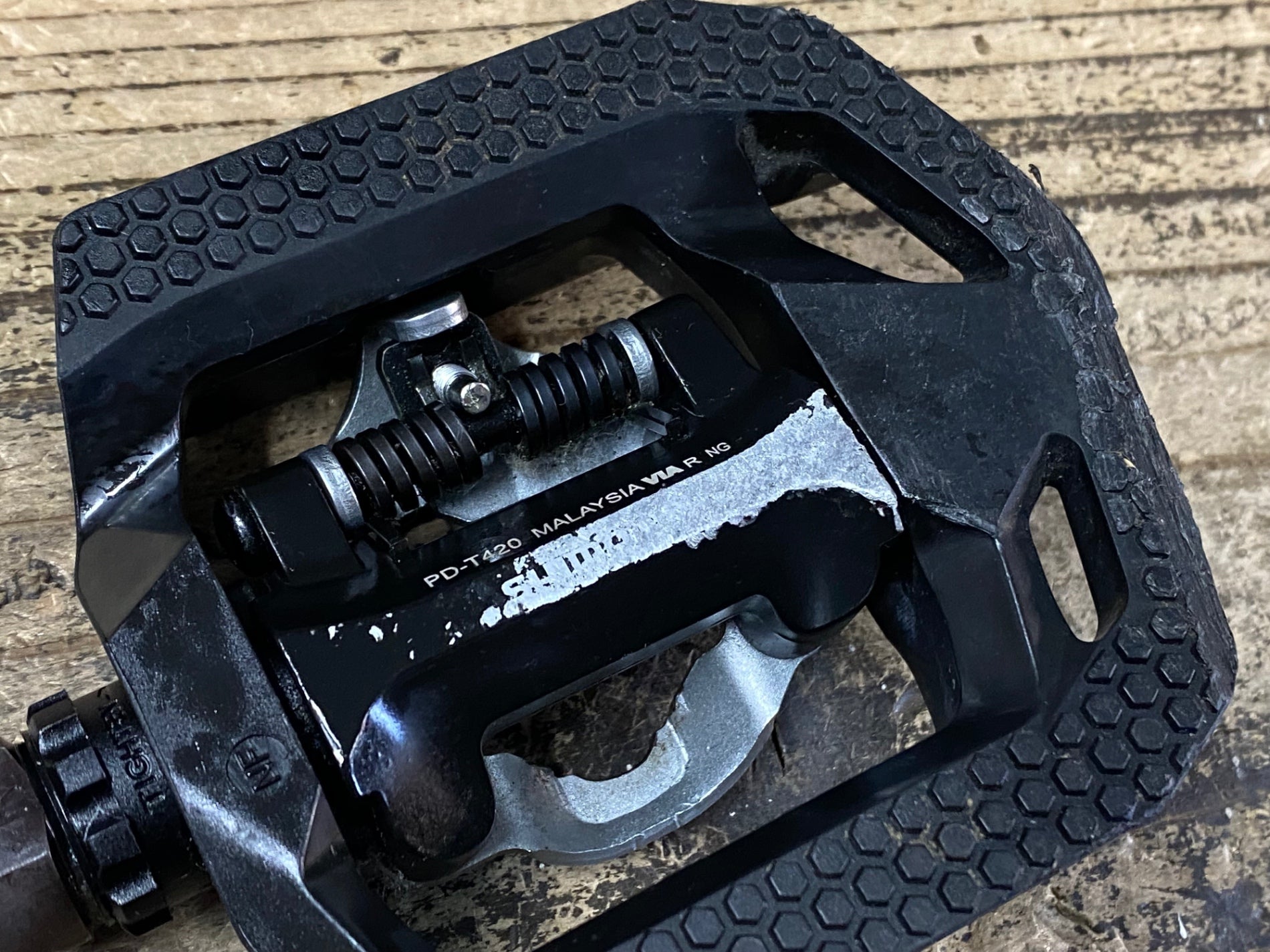 JN453 シマノ SHIMANO PD-T420 ビンディングペダル 片面フラット SPD