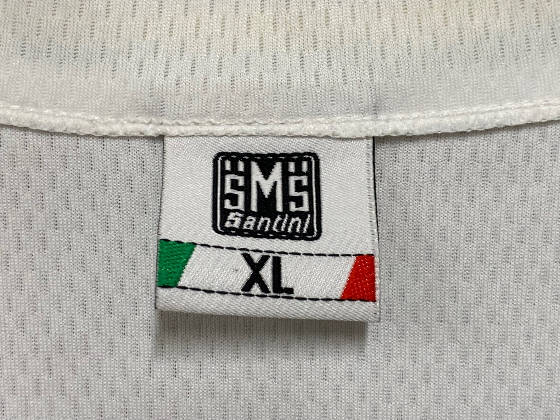 JB027 サンティーニ Santini 半袖 サイクルジャ―ジ 白 XL ハーフジップ