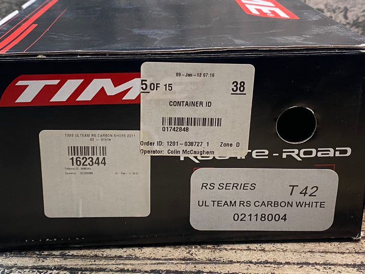 JR518 タイム TIME ULTEAM RS CARBON ビンディングシューズ 白 EU42