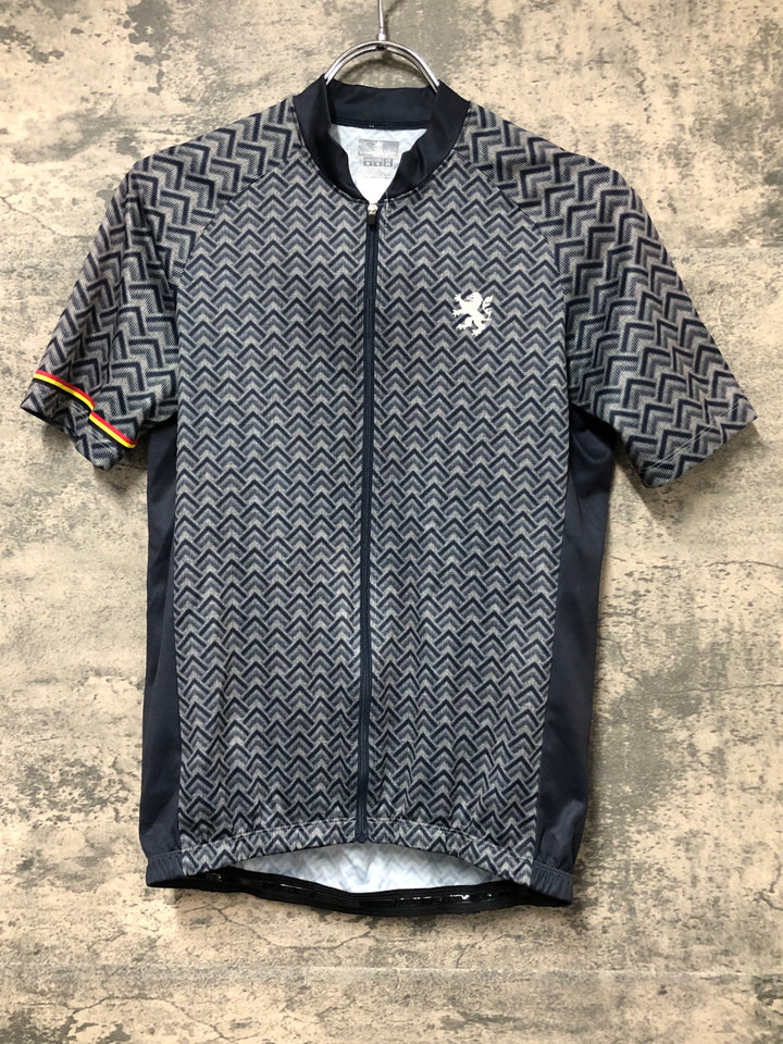JS166 カペルミュール KAPELMUUR 半袖 サイクルジャージ 黒 グレー M