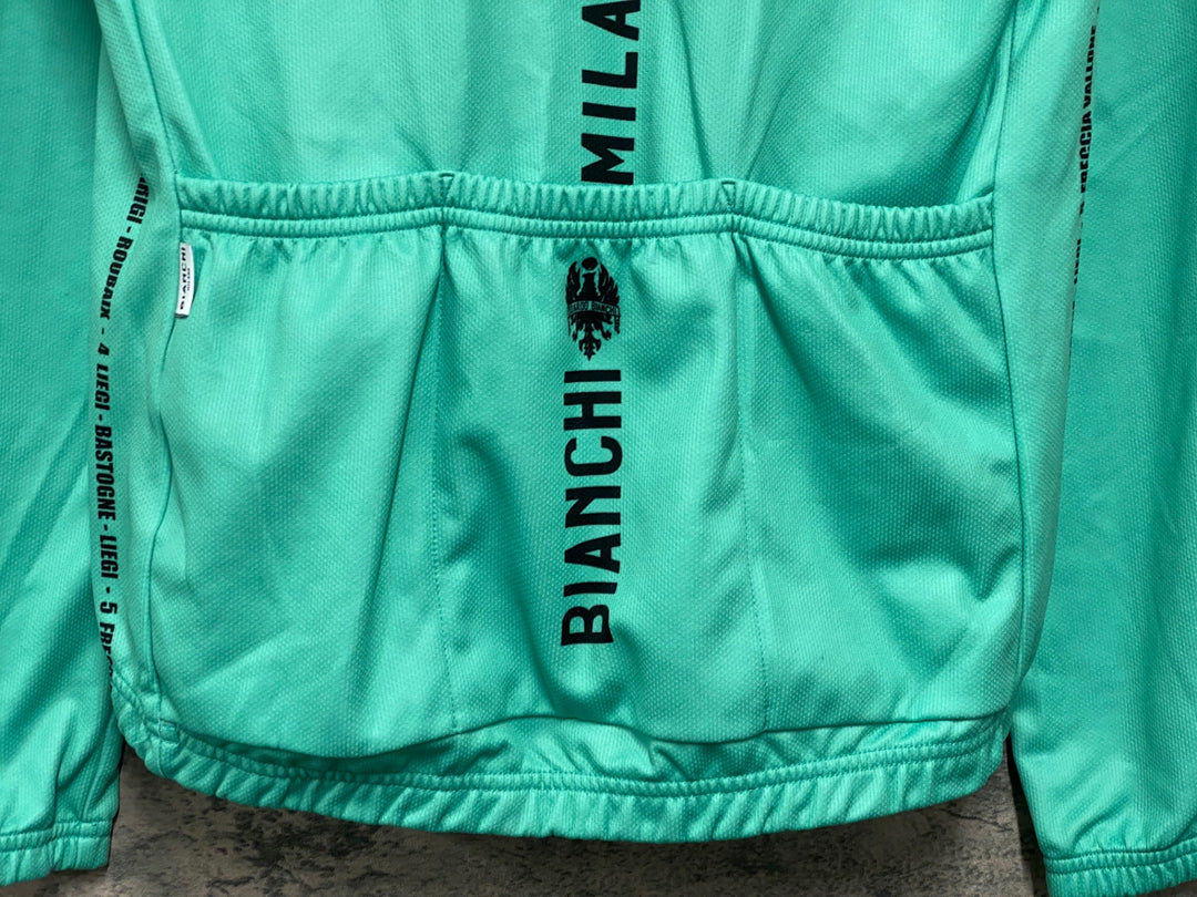 JT908 ビアンキ Bianchi 長袖 サイクルジャージ チェレステ L 裏起毛