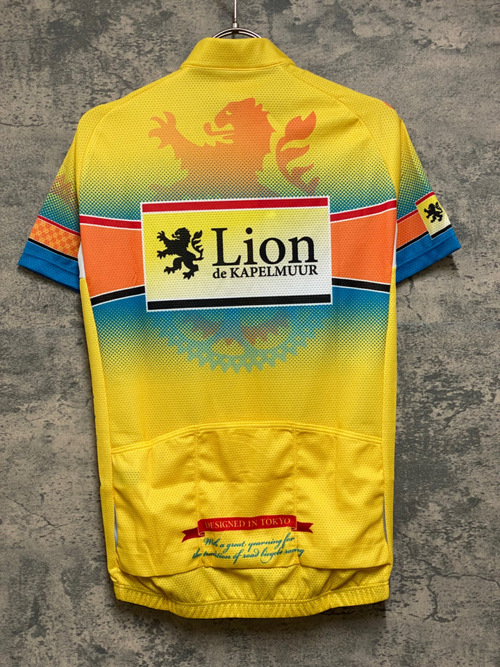 JO549 リオンドカペルミュール Lion de KAPELMUUR 半袖 サイクルジャージ 黄 オレンジ L 未使用
