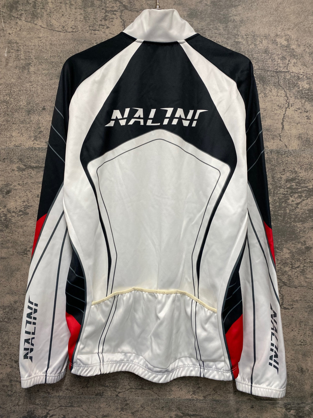 JG789 ナリーニ Nalini 長袖 サイクルジャージ 白 黒 XXL 裏起毛 ※汚れ