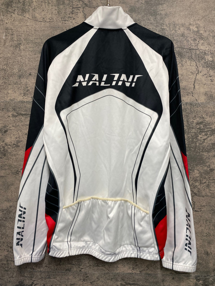 JG789 ナリーニ Nalini 長袖 サイクルジャージ 白 黒 XXL 裏起毛 ※汚れ