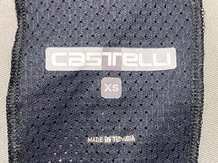 JZ100 カステリ CASTELLI ROSSO CORSA perfetto 長袖 サイクルジャケット 紺 XS GORE-TEX INFINIUM