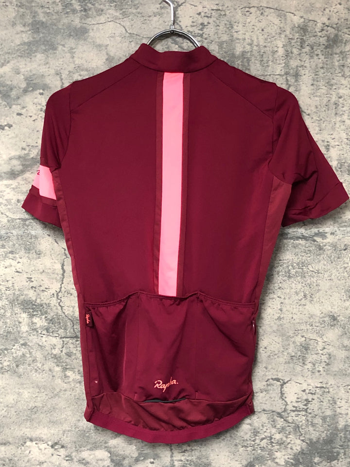 JK494 ラファ Rapha WOMEN'S SOUPLESSE JERSEY Ⅱ 半袖 サイクルジャージ 赤 S