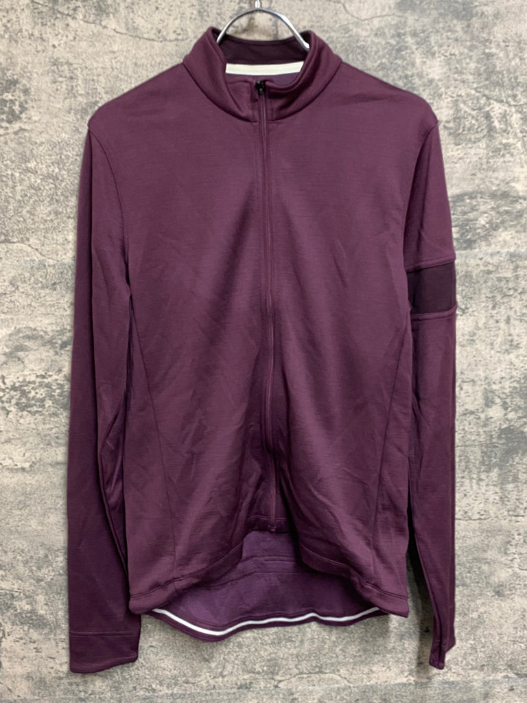 【未使用品】Rapha パープル　フルジップ サイクルジャージ JE041 ラファ Rapha LONG SLEEVE JERSEY 長袖 サイクルジャージ 紫 M
