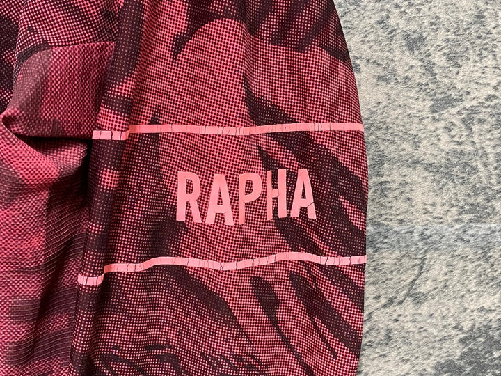 JM645 ラファ Rapha PRO TEAM LONG SLEEVE THERMAL JERSEY ROAD GRAFFITI 長袖 サイクルジャージ ピンク 黒 M