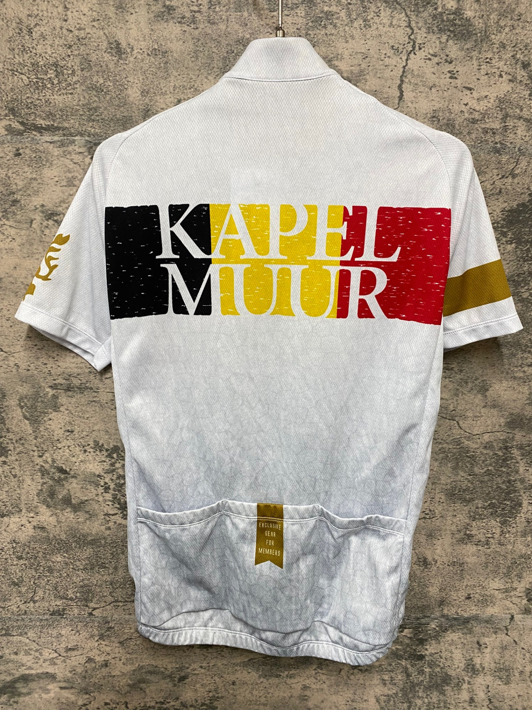 KA197 カペルミュール KAPELMUUR 半袖 サイクルジャージ 白 グレー M