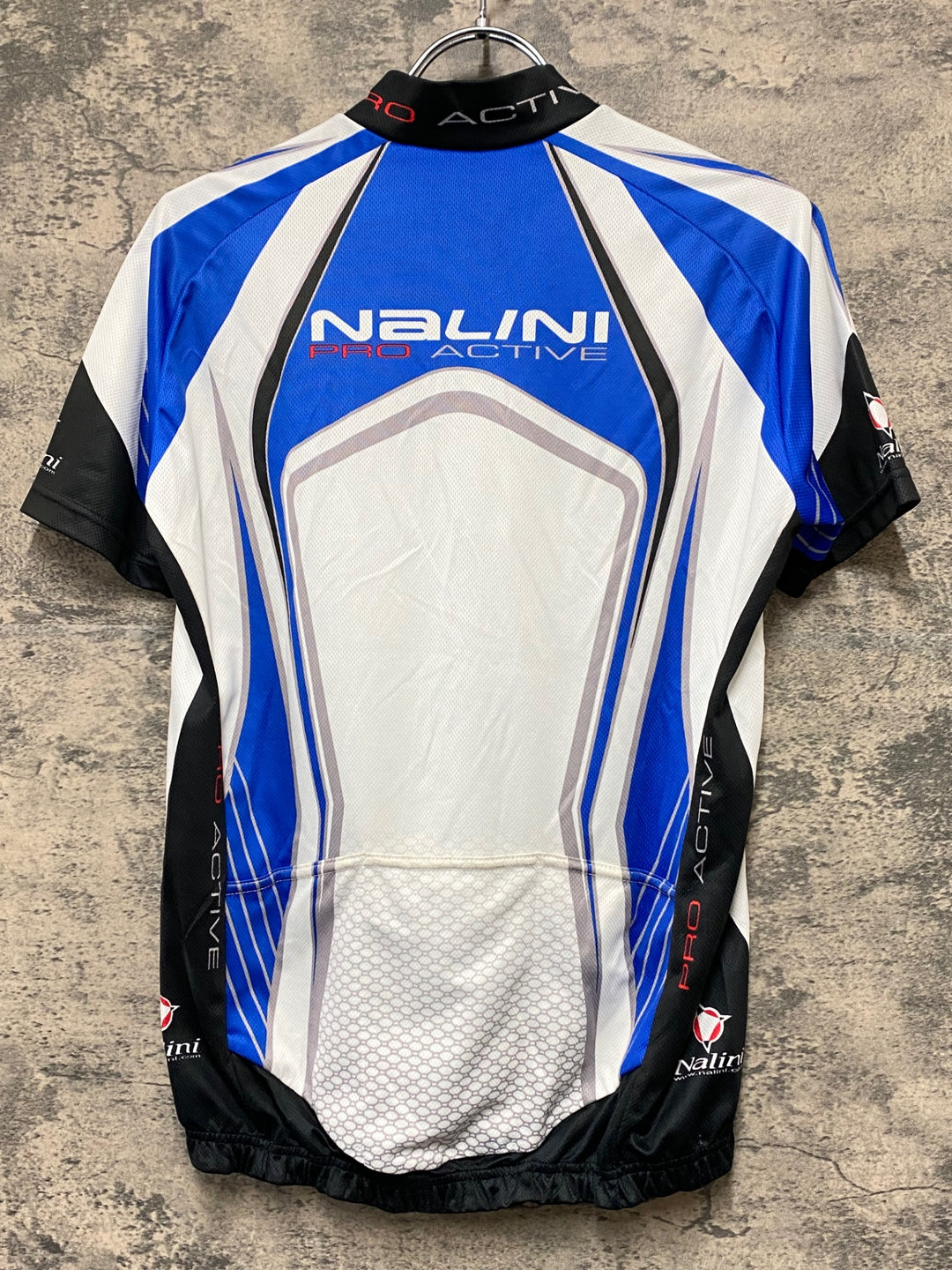 KI590 ナリーニ Nalini 半袖 サイクルジャージ 白青 M