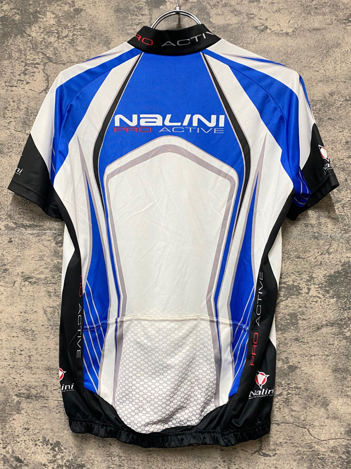 KI590 ナリーニ Nalini 半袖 サイクルジャージ 白青 M