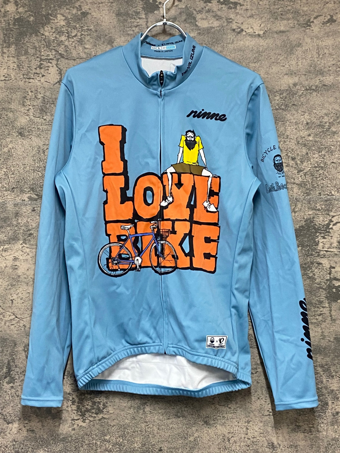 KP254 パールイズミ PEARL iZUMi rinne 長袖 サイクルジャージ 総柄 L 裏起毛
