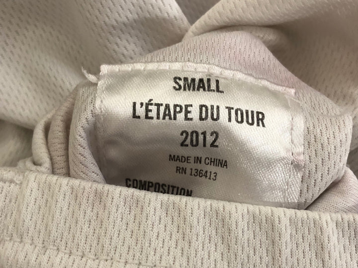 JZ505 ラファ RAPHA L'ETAPE DU TOUR 2012 半袖 サイクルジャージ S 白 黄緑