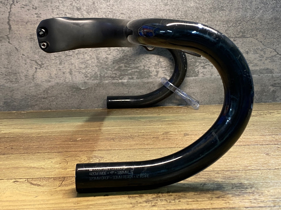 JP683 ボントレガー BONTRAGER XXX カーボン ドロップハンドル 一体型 ブラケットC-C420mm 100mm