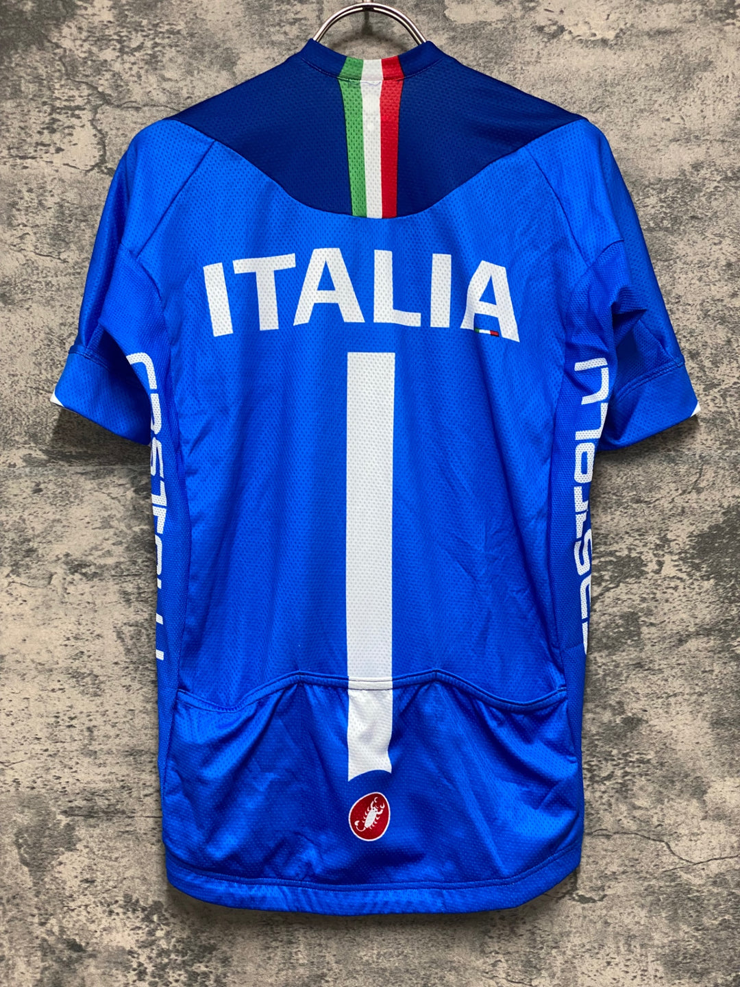KJ761 カステリ CASTELLI 半袖 サイクルジャージ 青 M