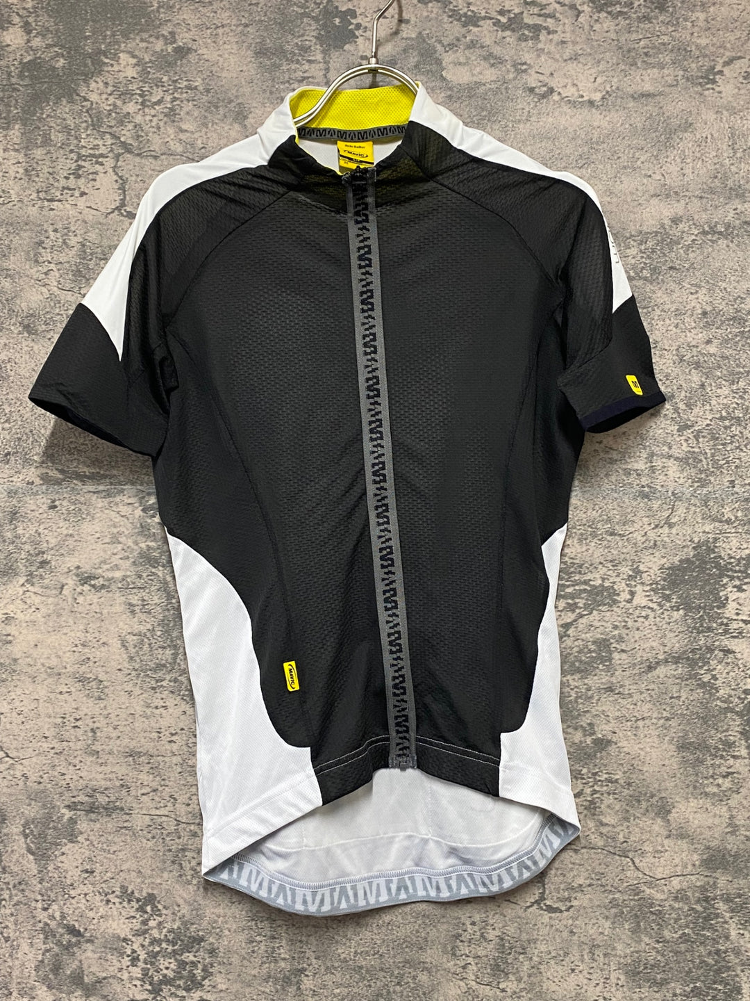 KG298 マヴィック MAVIC 半袖 サイクルジャージ 黒 白 M