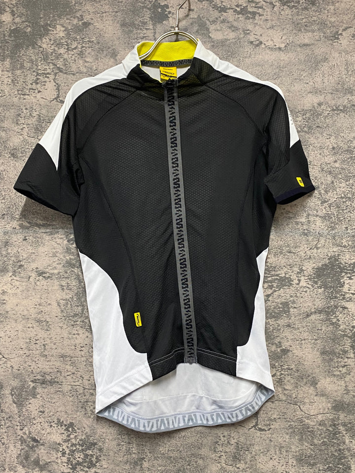 KG298 マヴィック MAVIC 半袖 サイクルジャージ 黒 白 M